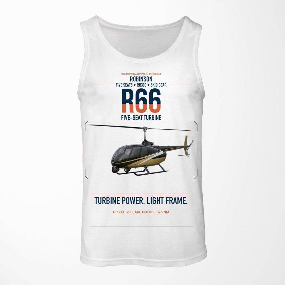 Robinson R66 design on white tank top