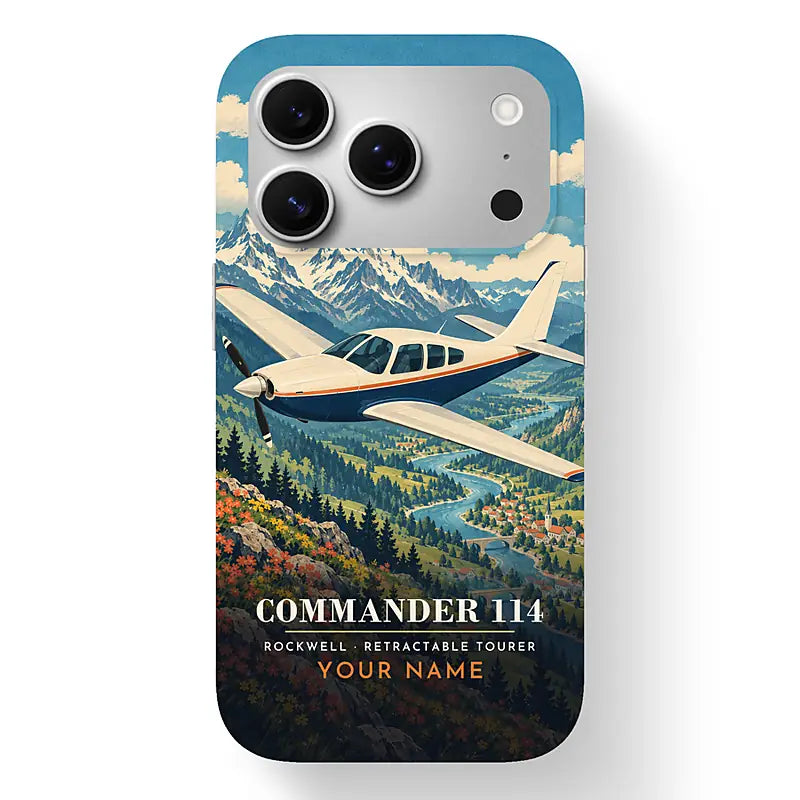 Rockwell Commander 114 - 3D + Name - MagSafe iPhone 17 Pro - Black