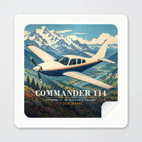 Thumbnail for Rockwell Commander 114 - 3D + Name - Square Sticker - Peel
