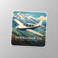 Thumbnail for Rockwell Commander 114 - 3D - Square Sticker - Close-up