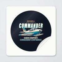 Thumbnail for Rockwell Commander 114 - Cartoon - Circle Sticker - Peel