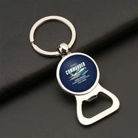 Thumbnail for Rockwell Commander 114 - Cartoon + Name - Bottle Opener Key Chain - Navy Blue