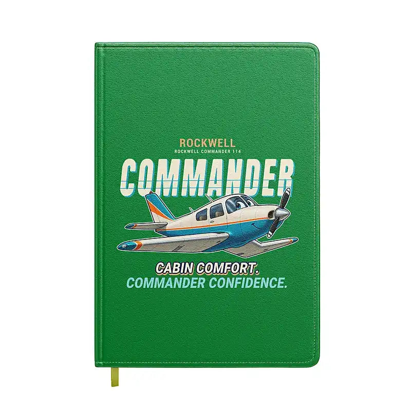 Rockwell Commander 114 - Cartoon - Notebook - Green