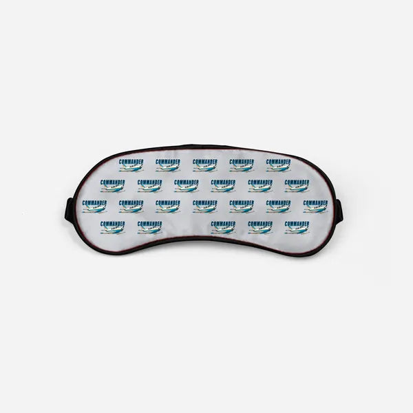 Rockwell Commander 114 - Cartoon Pattern - Sleep Mask - Light Gray