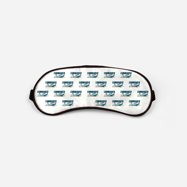Rockwell Commander 114 - Cartoon Pattern - Sleep Mask - White