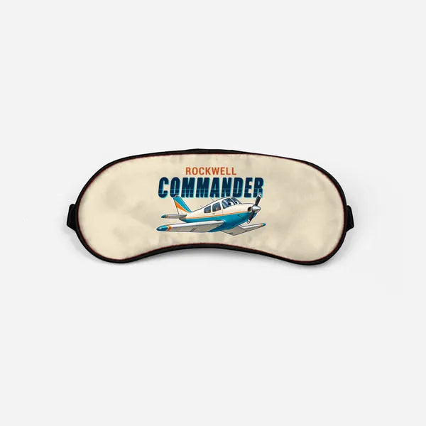 Rockwell Commander 114 - Cartoon - Sleep Mask - Beige