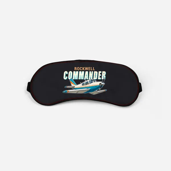 Rockwell Commander 114 - Cartoon - Sleep Mask - Black