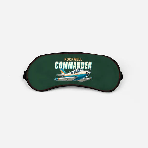 Rockwell Commander 114 - Cartoon - Sleep Mask - Dark Green