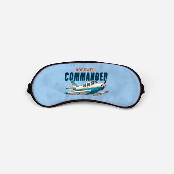 Rockwell Commander 114 - Cartoon - Sleep Mask - Light Blue
