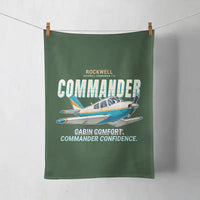 Thumbnail for Rockwell Commander 114 - Cartoon - Towel - Dark Green