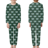 Thumbnail for Rockwell Commander 114 - Children Pajamas - Cartoon Pattern - Dark Green
