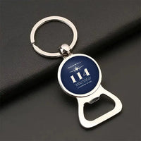 Thumbnail for Rockwell Commander 114 - Heritage - Bottle Opener Key Chain - Navy Blue
