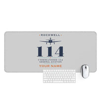 Thumbnail for Rockwell Commander 114 - Heritage + Name - Desk Mat - Light Gray