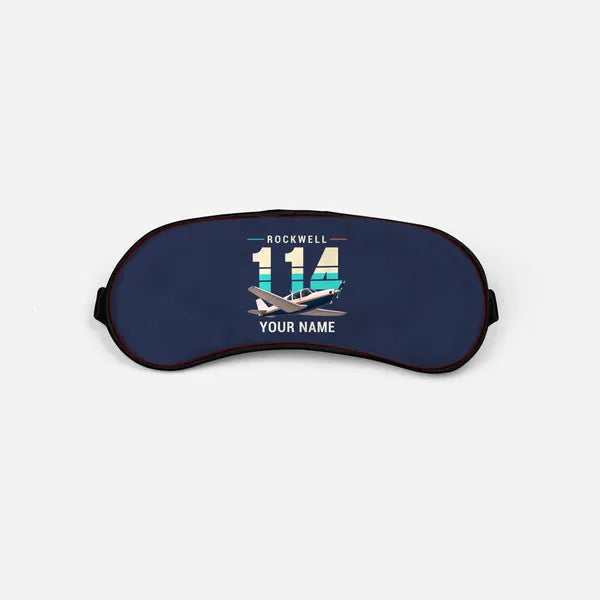 Rockwell Commander 114 - Original + Name - Sleep Mask - Navy Blue