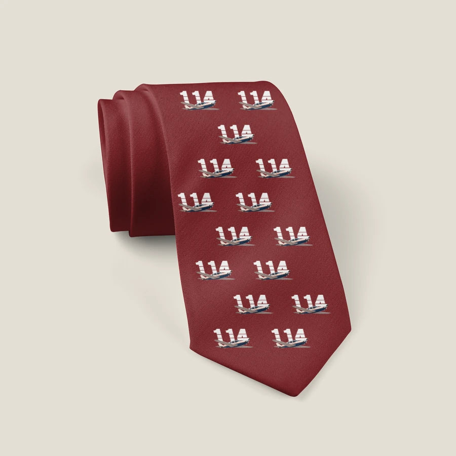 Rockwell Commander 114 - Original Pattern - Tie - Dark Red