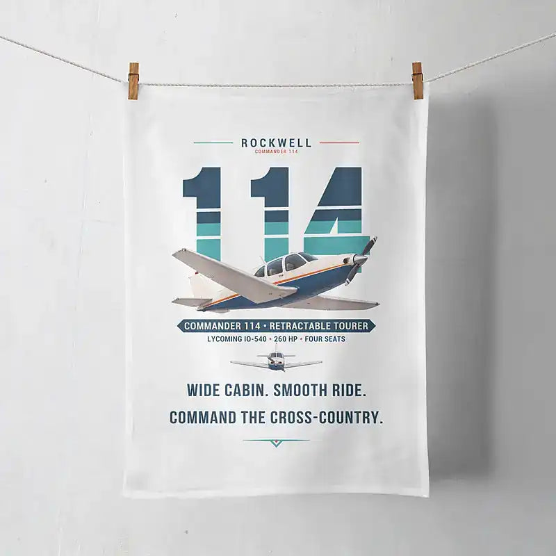 Rockwell Commander 114 - Original - Towel - White