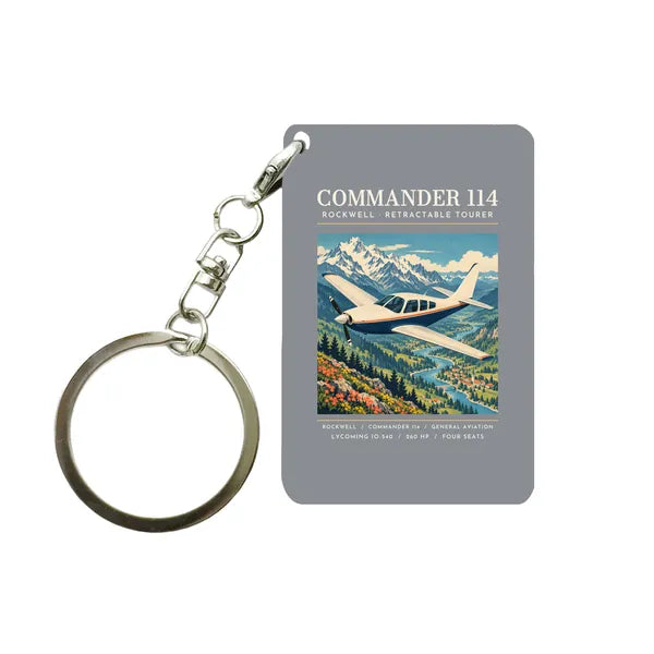Rockwell Commander 114 - Poster - Key Chain - Gray