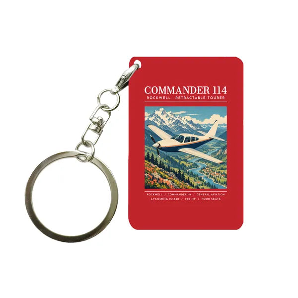 Rockwell Commander 114 - Poster - Key Chain - Red