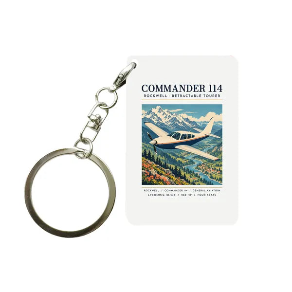 Rockwell Commander 114 - Poster - Key Chain - White