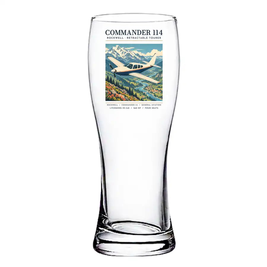 Rockwell Commander 114 - Poster - Pilsner Beer Glass