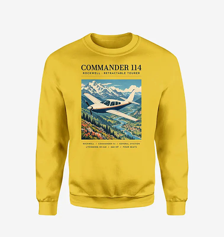 Rockwell Commander 114 - Poster - Sweatshirt - Yellow