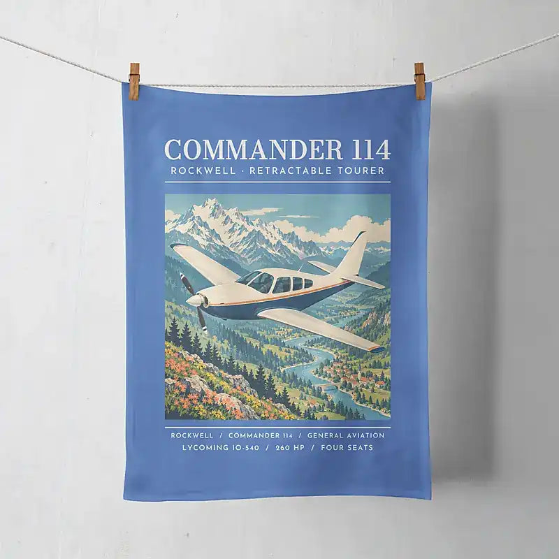 Rockwell Commander 114 - Poster - Towel - Blue