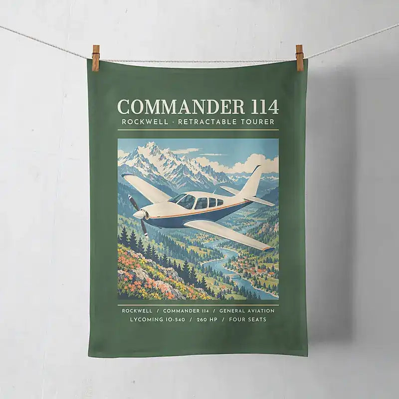 Rockwell Commander 114 - Poster - Towel - Dark Green