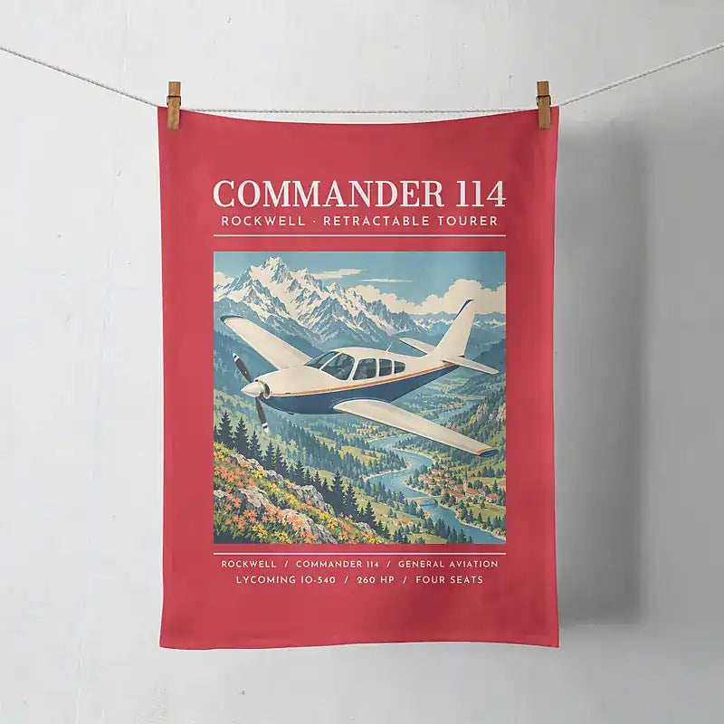 Rockwell Commander 114 - Poster - Towel - Red