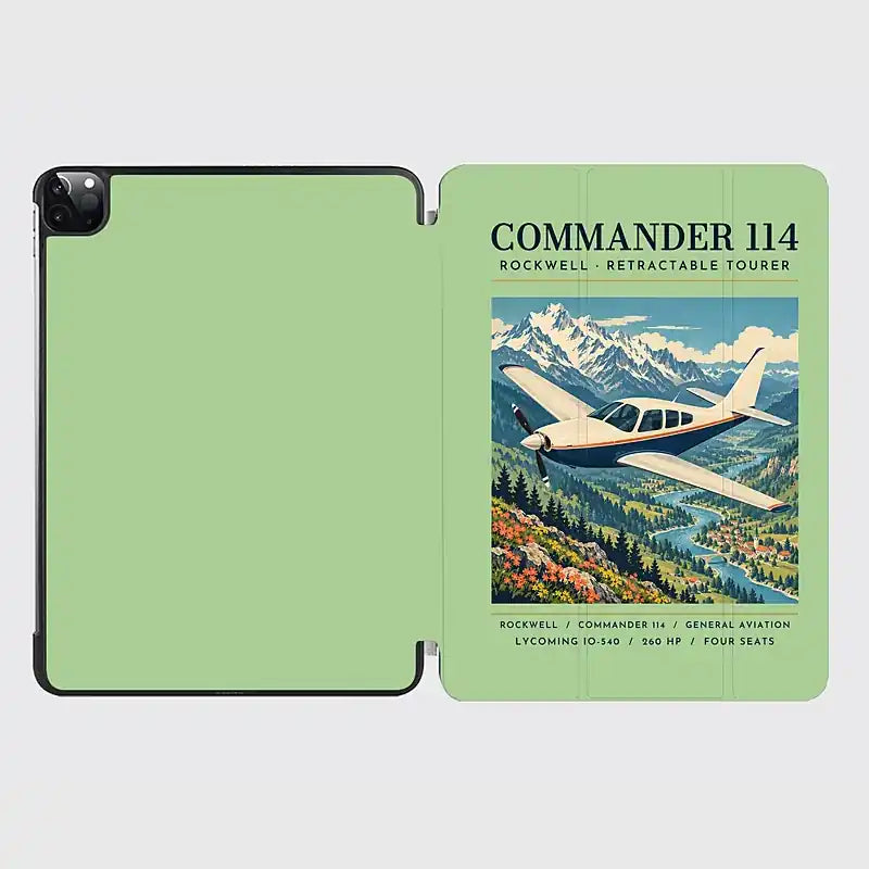 Rockwell Commander 114 - Poster - iPad Case - Light Green
