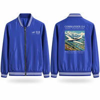 Thumbnail for Rockwell Commander 114 Stylish Jackets - Baseball Collar - Poster - Royal Blue