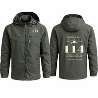 Thumbnail for Rockwell Commander 114 Stylish Jackets - Hooded Windbreaker - Heritage - Olive Green