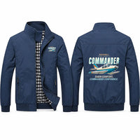 Thumbnail for Rockwell Commander 114 Stylish Jackets - Stand Collar - Cartoon - Navy Blue