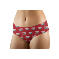 Thumbnail for Rockwell Commander 114 - Women Panties - Cartoon Pattern - Red - Front