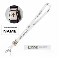 Thumbnail for Ronne City Series seat belt lanyard - white with name