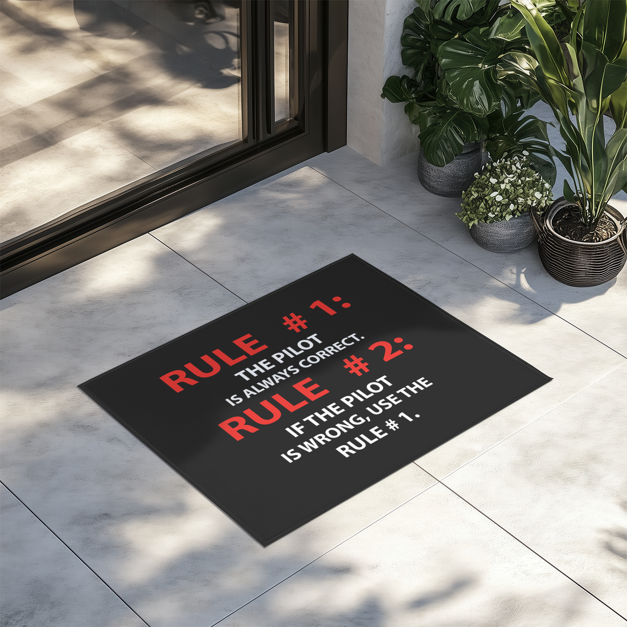 Rule 1 - Pilot is Always Correct Designed Door Mats