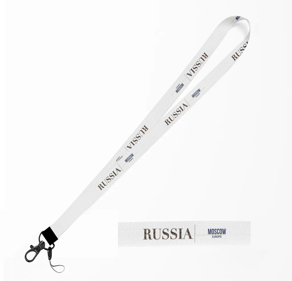 Russia Country Series lanyard - white