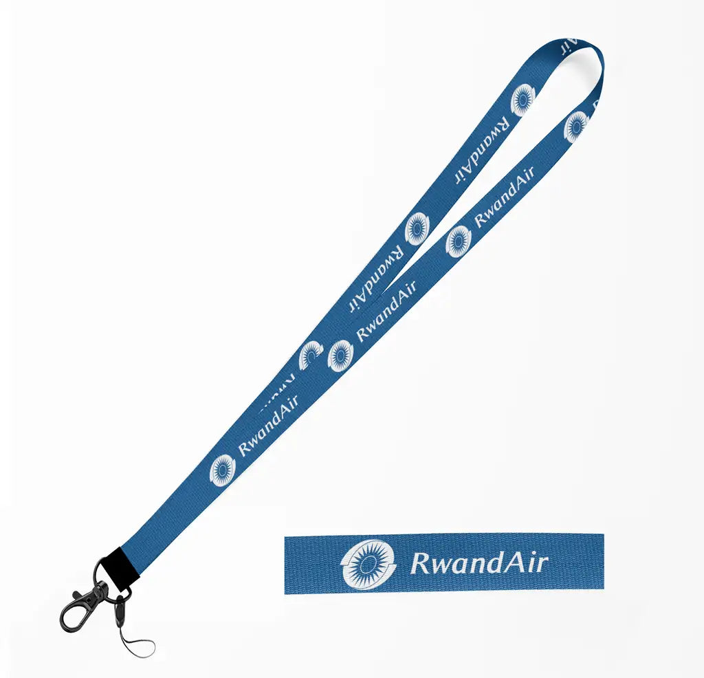 RwandAir Airlines lanyard - blue