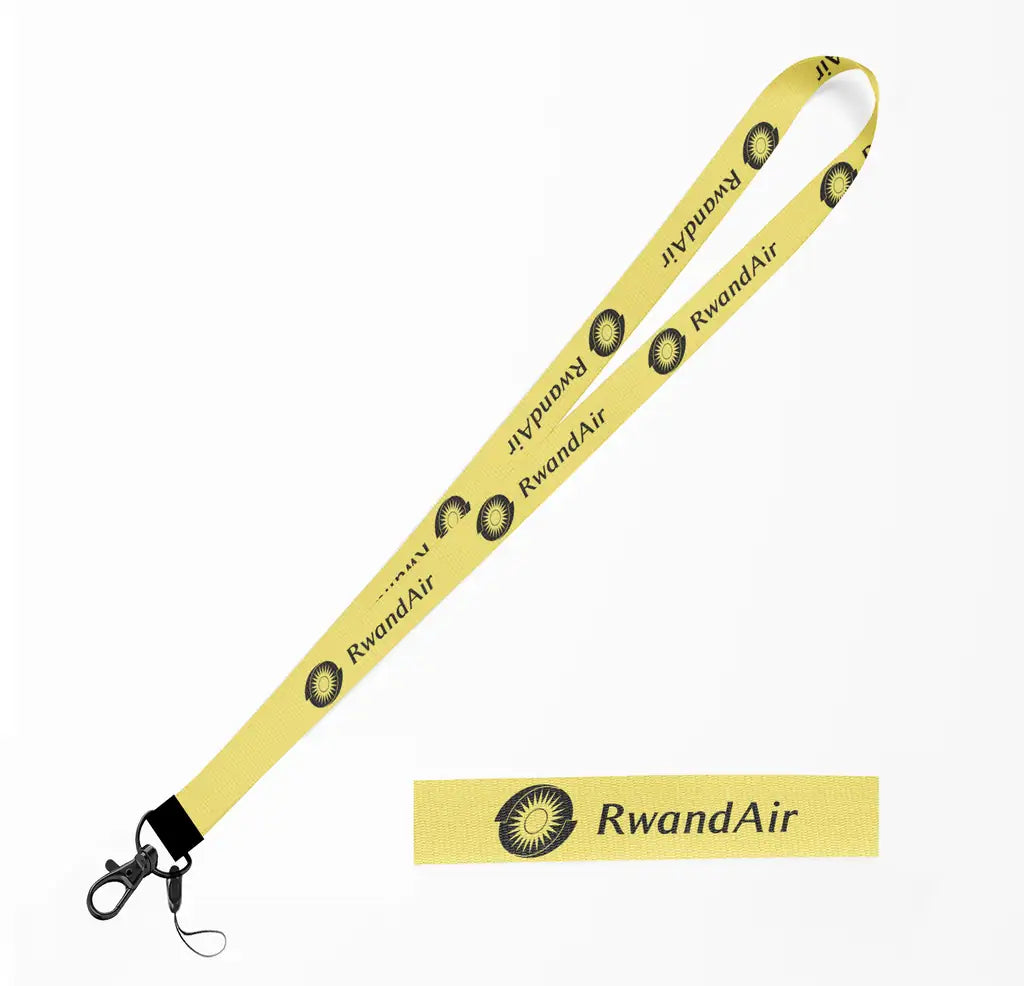 RwandAir Airlines lanyard - yellow