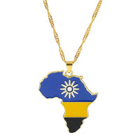 Thumbnail for Rwanda Map Flag Necklace