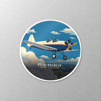 Thumbnail for Ryan PT-22 Recruit - 3D - Circle Sticker - Close-up