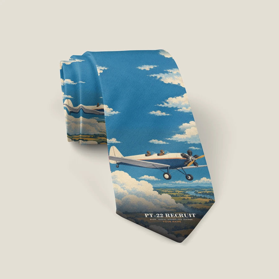 Ryan PT-22 Recruit - 3D + Name - Tie - Full Print