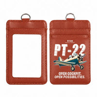 Thumbnail for Ryan PT-22 Recruit - Cartoon - ID Card Holder - Light Brown