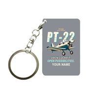 Thumbnail for Ryan PT-22 Recruit - Cartoon + Name - Key Chain - Gray
