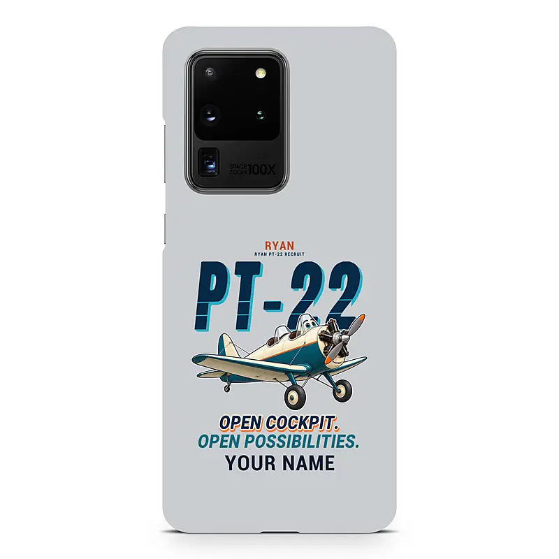 Ryan PT-22 Recruit - Cartoon + Name - Samsung Case - Light Gray