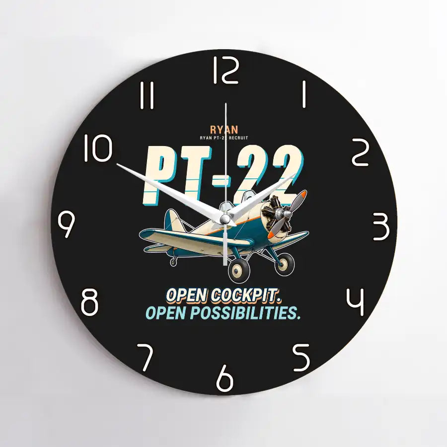 Ryan PT-22 Recruit - Cartoon - No Frame - Black