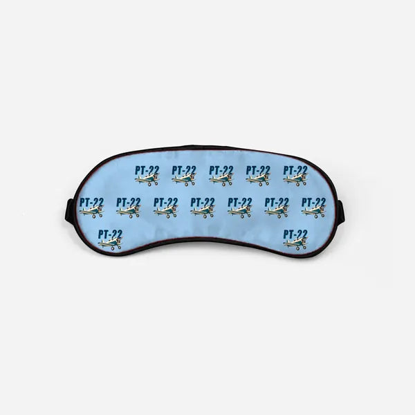 Ryan PT-22 Recruit - Cartoon Pattern - Sleep Mask - Light Blue