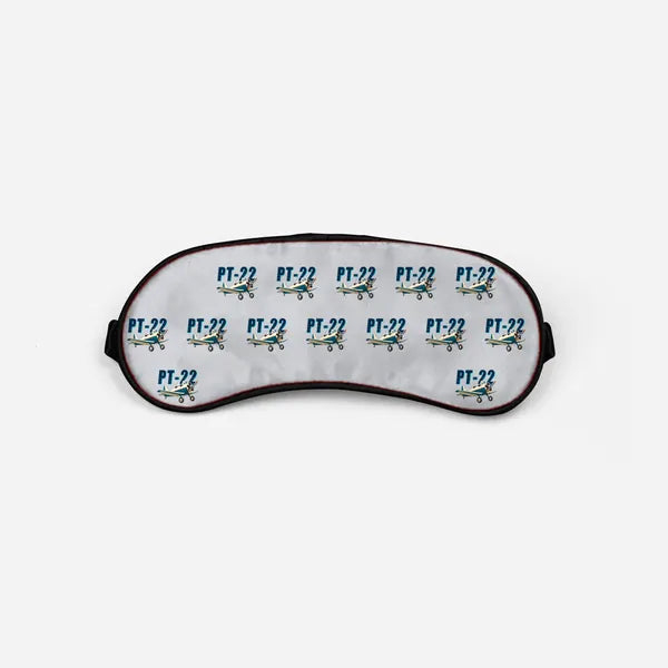 Ryan PT-22 Recruit - Cartoon Pattern - Sleep Mask - Light Gray