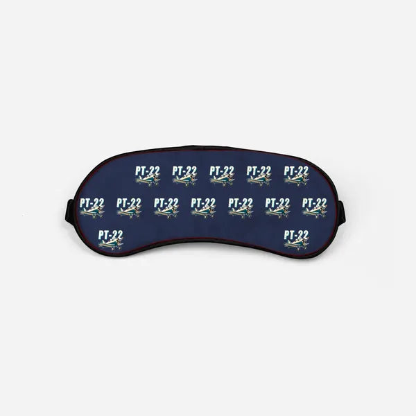 Ryan PT-22 Recruit - Cartoon Pattern - Sleep Mask - Navy Blue