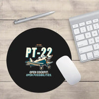 Thumbnail for Ryan PT-22 Recruit - Cartoon - Round Mouse Pad - Black