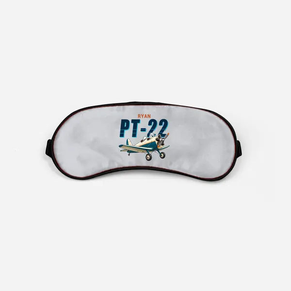 Ryan PT-22 Recruit - Cartoon - Sleep Mask - Light Gray